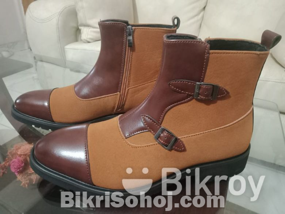 Premium Leather High Top Chelsea Boots (NEW)